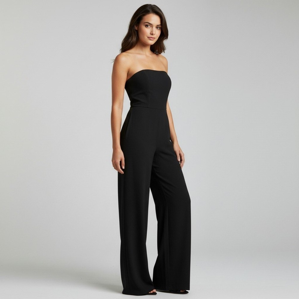 Vince Womens Black Wide Leg Sleeveless Jumpsuit Size 2 Made in USA RN106730